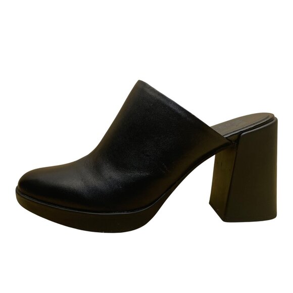 Naturalizer Women’s Black Leather Block Heel Slip-On Gen N Mules Size 10M - Picture 4 of 10